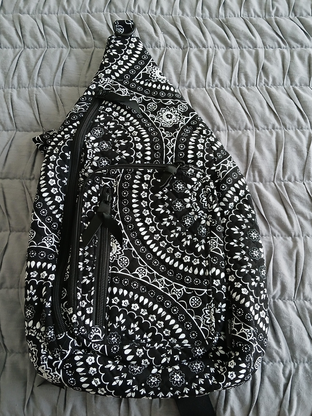 Vera Bradley Black & White Sling Pac